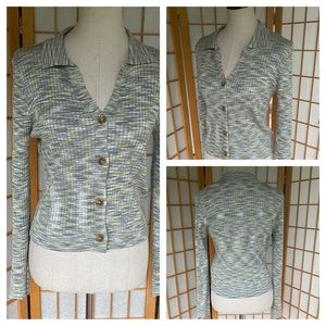 Major Label Group Ribbed Long Sleeve Cropped Top SZ L